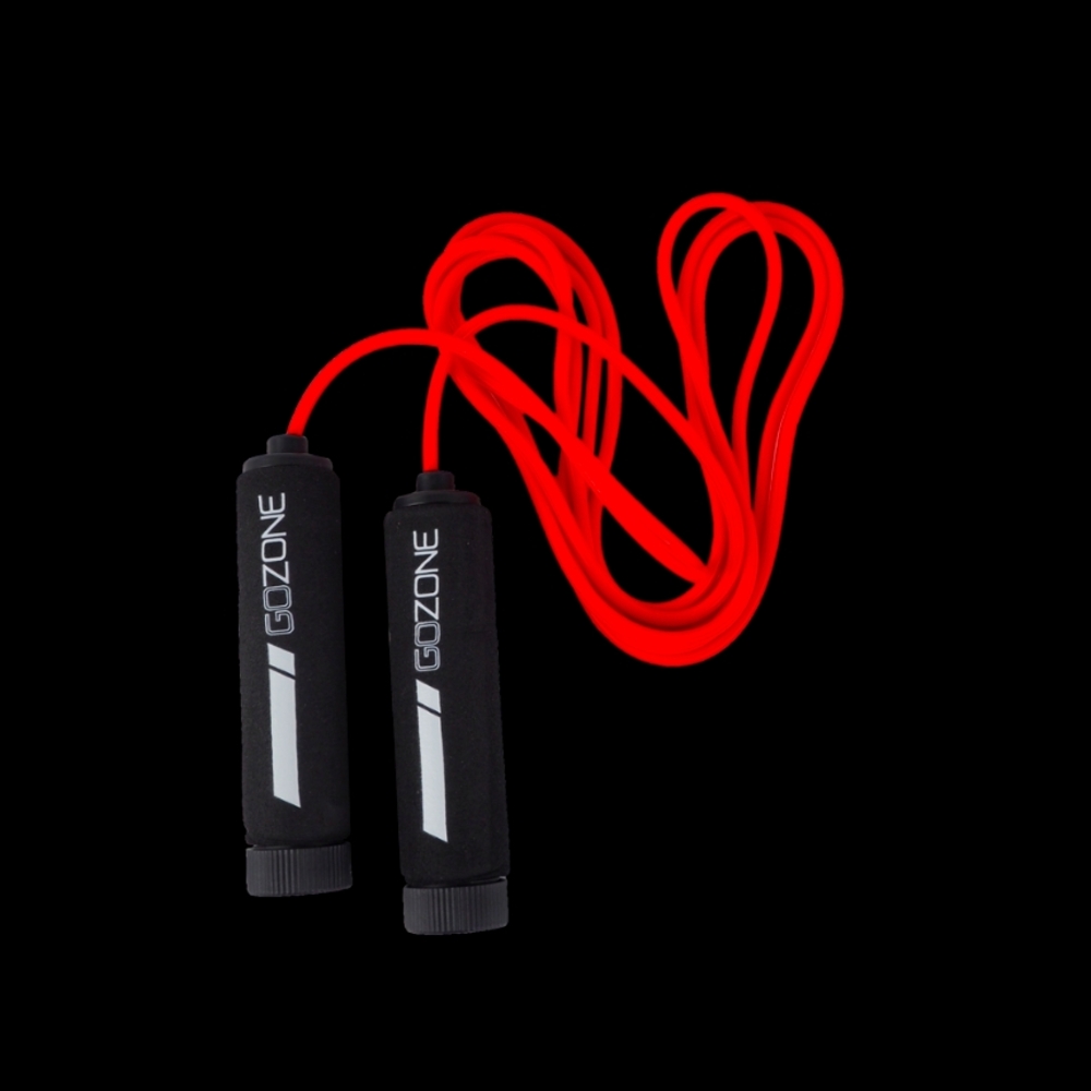 NWT•GoZone Cardio Soft Grip Black & Red Jump Rope•9ft•Lightweight & Portable 🟥⬛